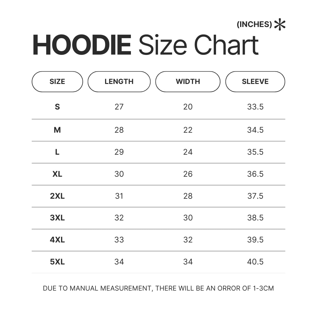 Hoodie Size Chart - S.T.A.L.K.E.R. 2 Merch